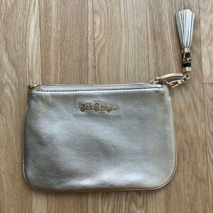 Lilly Pulitzer Gold Wristlet